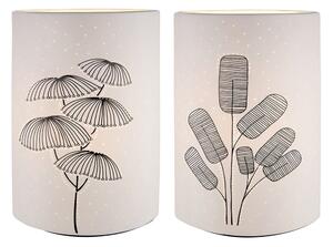 Allegan White Porcelain Floral Design Table Lamp In Pair