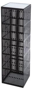 Bolivia Large Glass Metal Decorative Pillar In Black