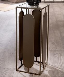 Cerritos Small Glass Metal Decorative Pillar In Anthracite