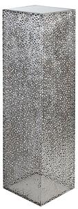 Purley Large Glass Metal Decorative Pillar In Silver