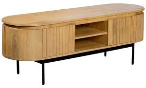 Roseau Wooden TV Stand With 2 Doors In Natural