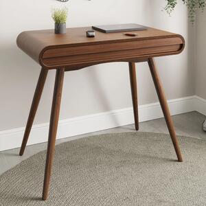 Sanford Wooden Laptop Desk With 1 Drawer In Walnut