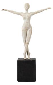 Bandera Polyresin Pirouette Sculpture In White And Black