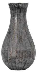 Exeter Small Aluminium Fluted Vase In Antique Grey