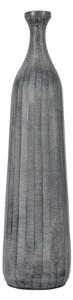 Exeter Small Aluminium Bottle Vase In Antique Grey