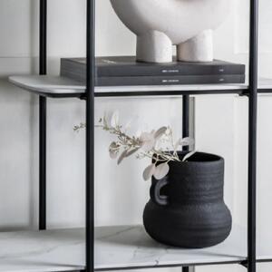 Galax Small Cement Vase In Black