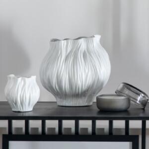 Findlay Small Ceramic Clay Vase In Matt White