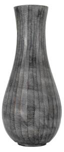 Exeter Large Aluminium Fluted Vase In Antique Grey
