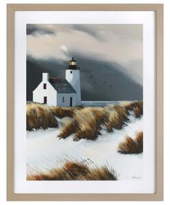 Bolivia Wooden Dunes Wall Art In Oak Frame