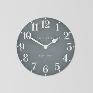 Chantilly Medium Metal Mantel Clock In Flax Blue