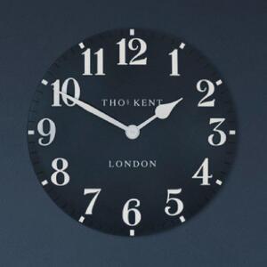 Chantilly Large Metal Mantel Clock In Ink