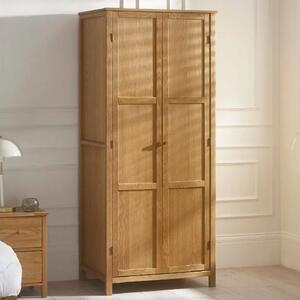 Calliope Wooden Wardrobe With 2 Doors In Oak