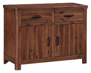 Areli Wooden Sideboard With 2 Doors 2 Drawers In Dark Brown