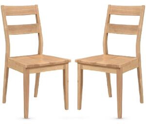 Alesund Oak Wooden Dining Chairs In Pair