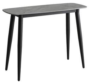 Solomona Ceramic Rectangular Console Table In Ruibei Grey