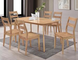 Jerome Large Wooden Dining Table With 6 Chairs In Oak