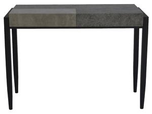 Vermillion Wooden Console Table With Metal Legs In Dark Concrete