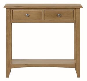 Kamiah Wooden Console Table With 2 Drawers In Oak