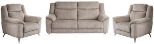 Mankato Fabric 3+1+1 Seater Sofa Set In Fossil