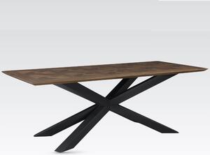 Narva Large Parquet Wooden Dining Table In Walnut