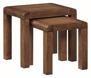 Ontario Wooden Nest Of 2 Tables In Dark Oak