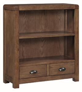 Ontario Wooden Bookcase With 2 Shelves In Dark Oak