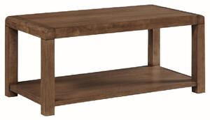 Ontario Wooden Coffee Table With Shelf In Dark Oak