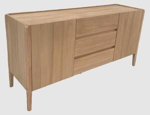 Adrian Wooden Sideboard With 2 Doors And 3 Drawers In Natural