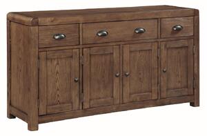 Ontario Wooden Sideboard With 4 Doors 3 Drawers In Dark Oak