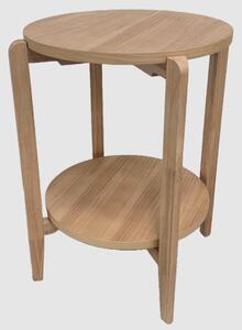 Adrian Wooden Round Side Table In Natural
