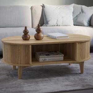 Calgary Wooden Rectangular Coffee Table In Natural