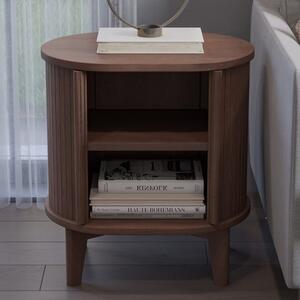 Calgary Wooden Side Table In Walnut