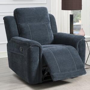 Sheridan Fabric Recliner 1 Seater Sofa In Dark Grey