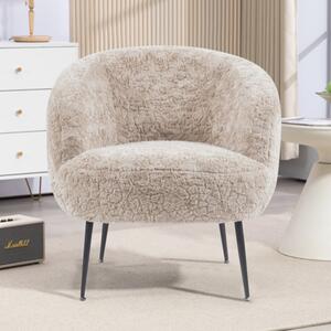 Waller Fabric Bedroom Chair With Black Legs In Fawn