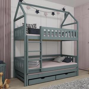 Irmo Wooden Bunk Bed And Trundle Without Mattress In Grey