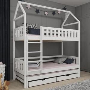 Irmo Wooden Bunk Bed And Trundle Without Mattress In White