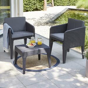 Columbia 2 Seater Balcony Set of 2 Armchairs with Table | Roseland