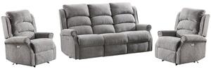 Warth Fabric Electric Recliner 3+1+1 Seater Sofa Set In Latte