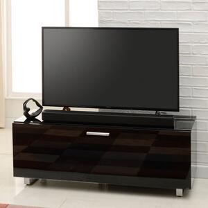 Sofia 1200mm Glass Top TV Stand With 1 Door - Black High Gloss