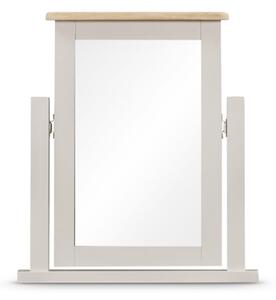 Waldorf Dressing Mirror With Oak And White Wooden Frame