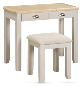 Waldorf Wooden Dressing Table With Stool In Oak And White
