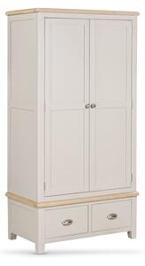 Waldorf Wooden Wardrobe With 2 Doors 2 Drawers In Oak And White