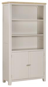 Waldorf Wooden Bookcase With 2 Doors In Oak And White