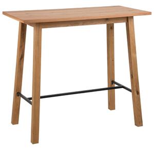 Colza Wooden Rectangular Bar Table In Oak