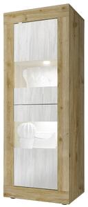 Taylor Wooden Display Cabinet 2 Doors In Cadiz And White With LED