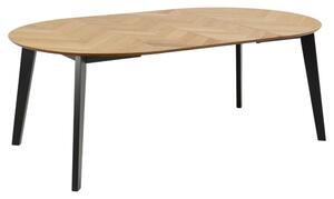 Garner Wooden Extending Dining Table In Oak And Black