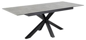 Hyeres Small Ceramic Extending Dining Table In Grey Anista