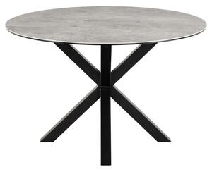 Hyeres Ceramic Round Dining Table In Grey Anista