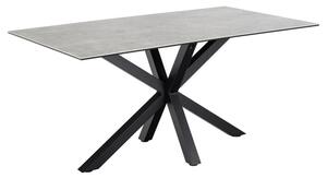 Hyeres Medium Ceramic Dining Table In Grey Anista