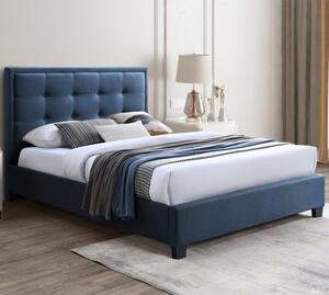 Galena Fabric Small Double Bed In Bolero Steel Blue